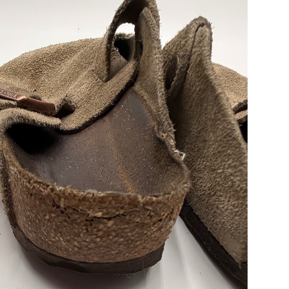Birkenstock Boston Suede Clogs Taupe Size 41 Womens 10 Mens 8 - Picture 3 of 11
